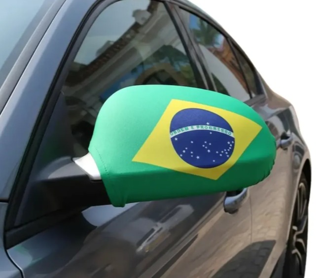 Capa de Retrovisor Bandeira do Brasil (Par)
